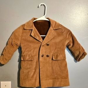 Vintage 4T Millicent's Corduroy Double Breasted Pea Coat Brown